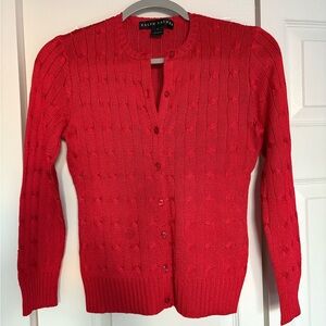 Ralph Lauren Vibrant Red Cardigan